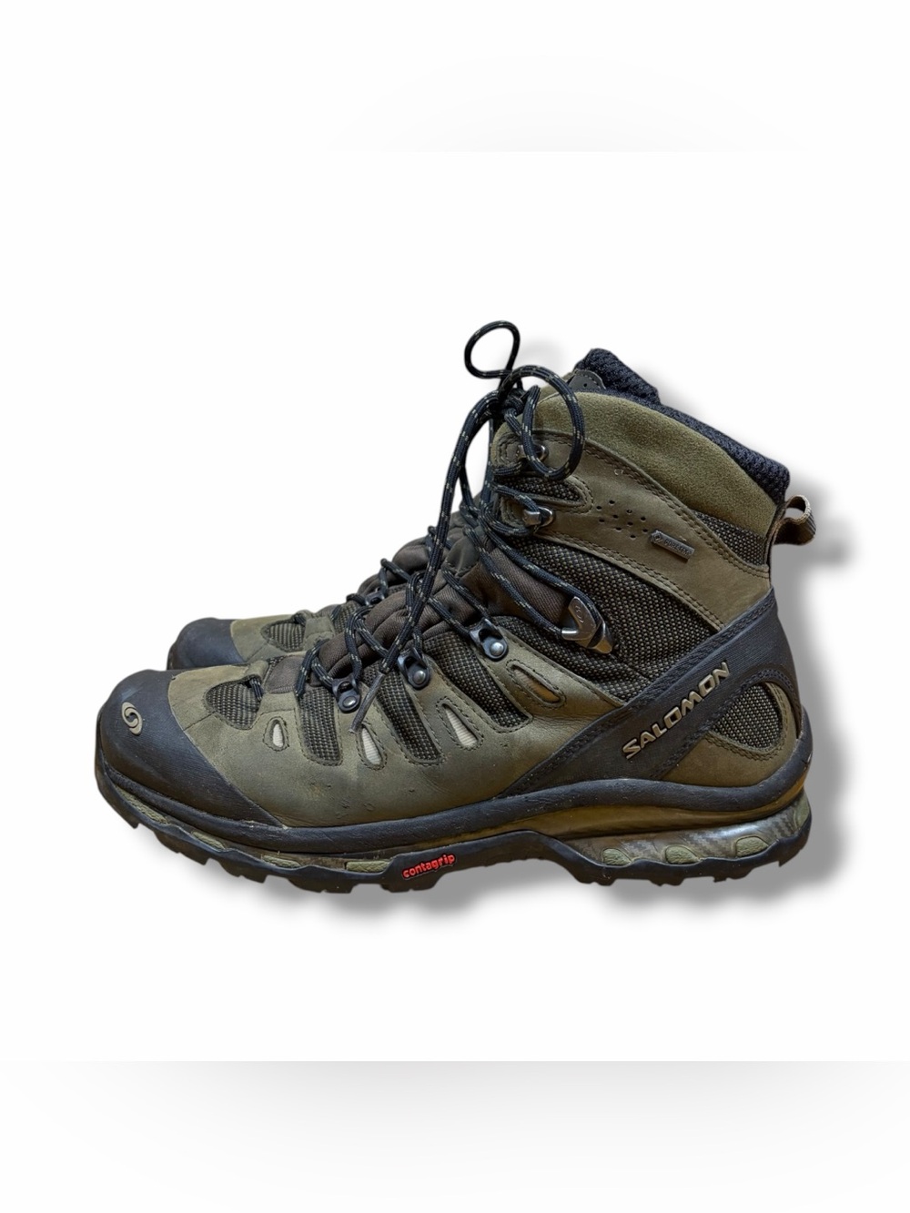 Salomon Quest 4D GTX Boots Suede Tactical Hiking Contagrip Outdoor Gorp Sz 11